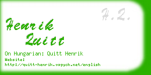 henrik quitt business card